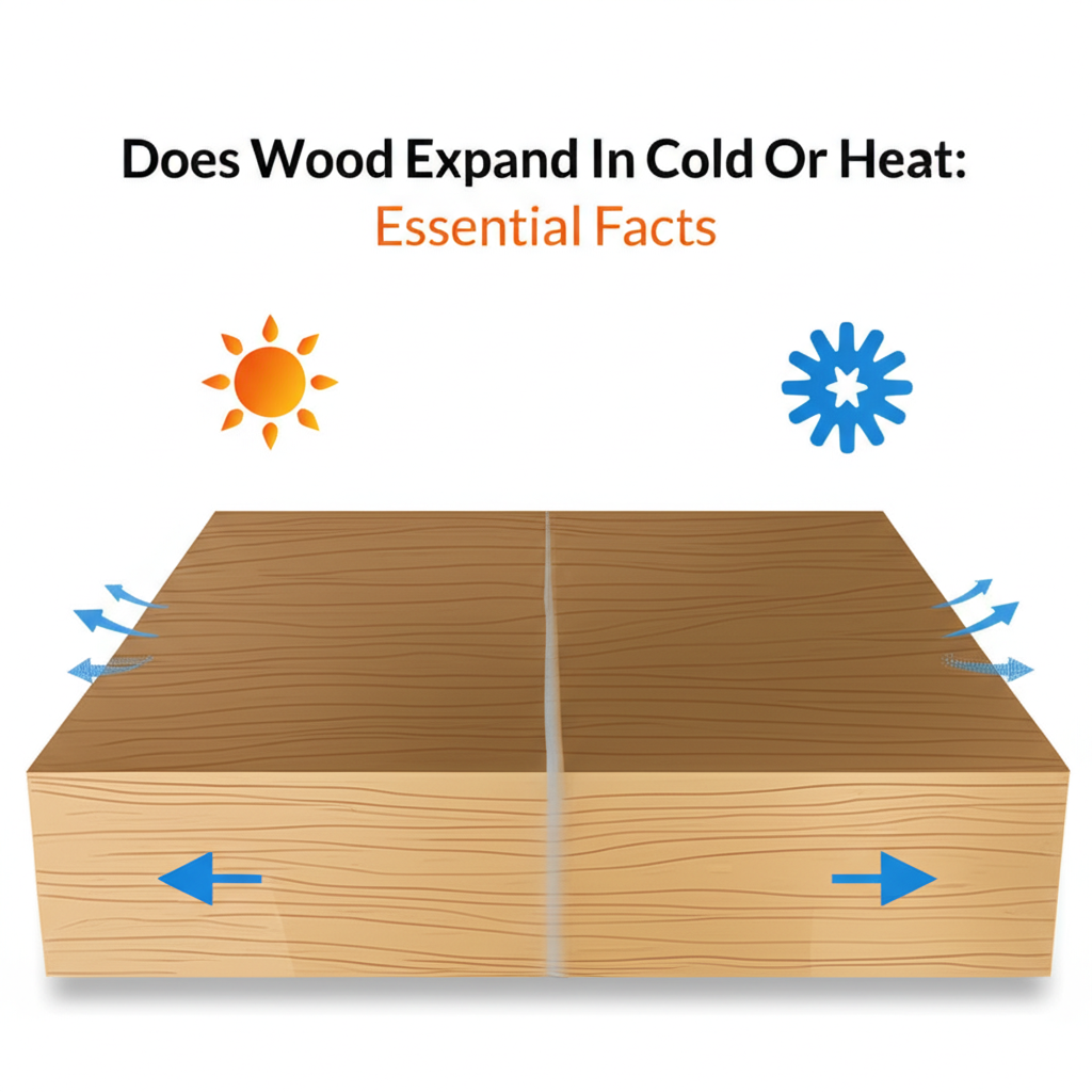 Generate a high-quality, relevant image prompt for an article about: Does Wood Expand In Cold Or Hea