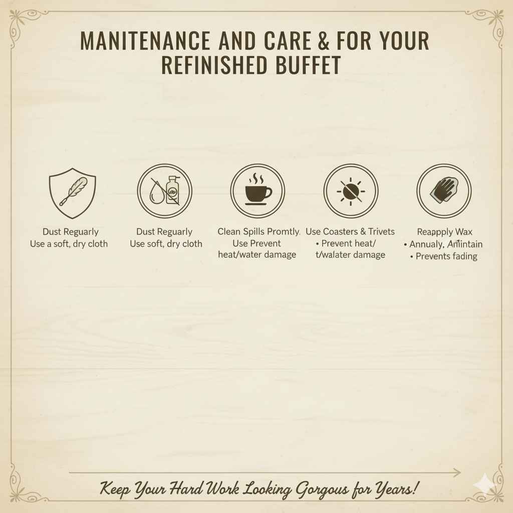 Maintenance and Care for Your Refinished Buffet