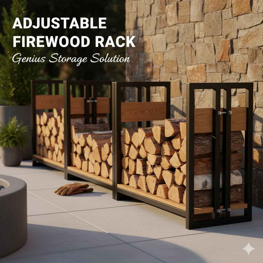Adjustable Firewood Rack