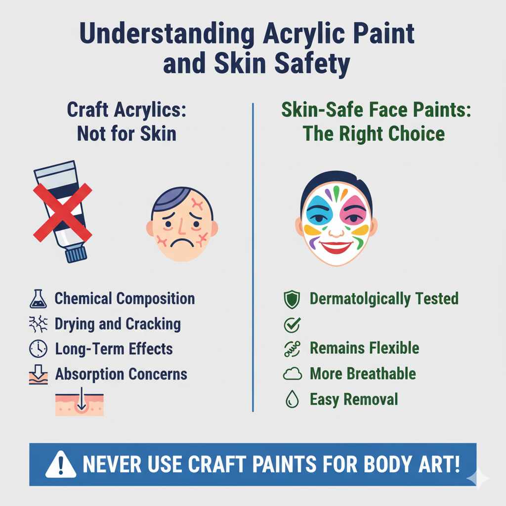 Can You Put Acrylic Paint On Skin