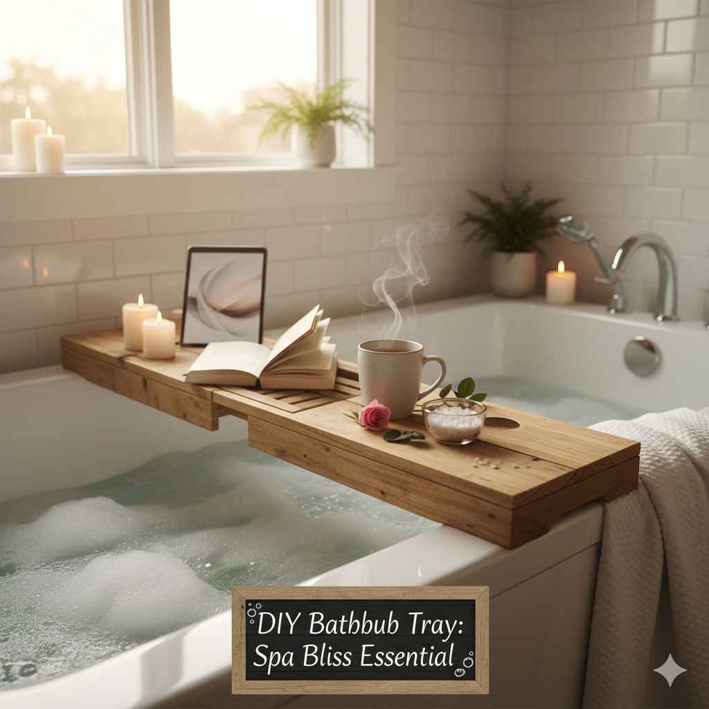 DIY Bathtub Tray