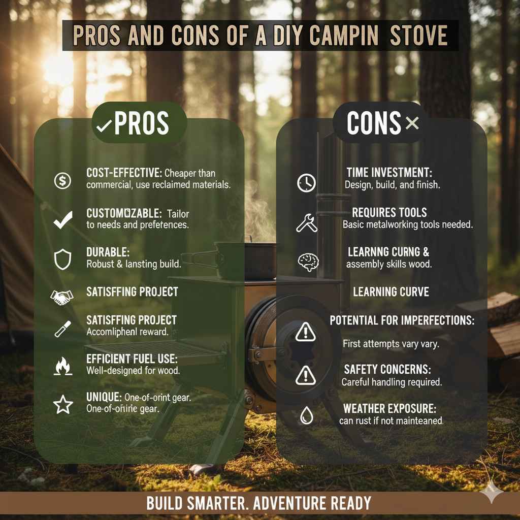 Pros and Cons of a DIY Camping Wood Stove