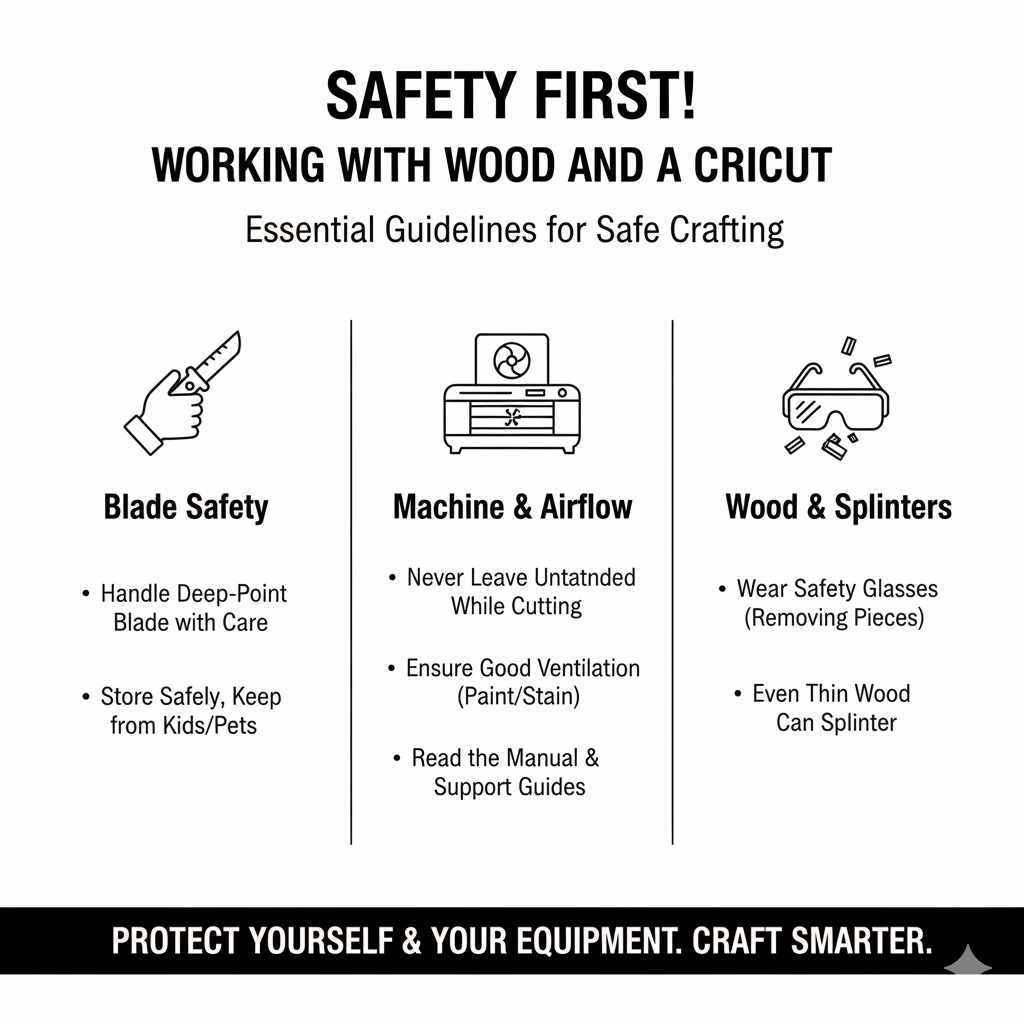 Safety First! Working with Wood and a Cricut