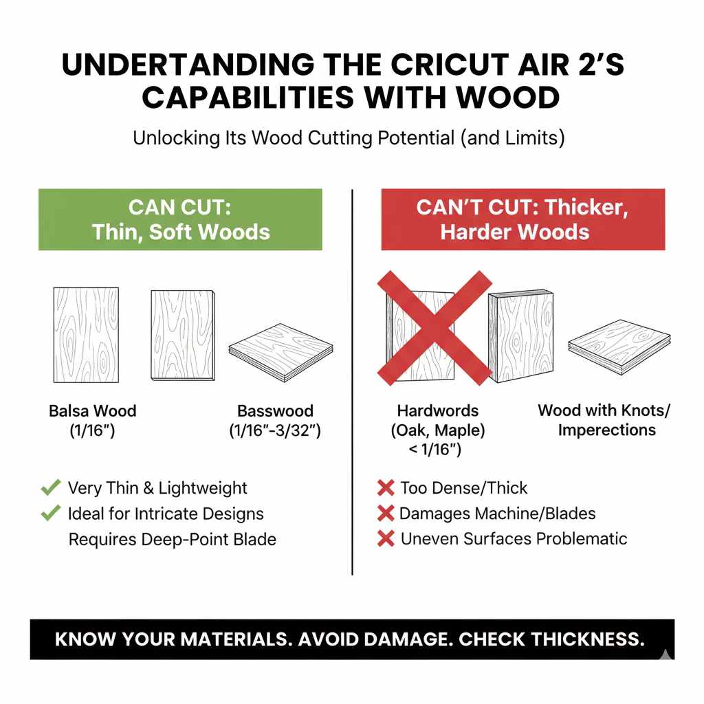 Understanding the Cricut Air 2's Capabilities with Wood