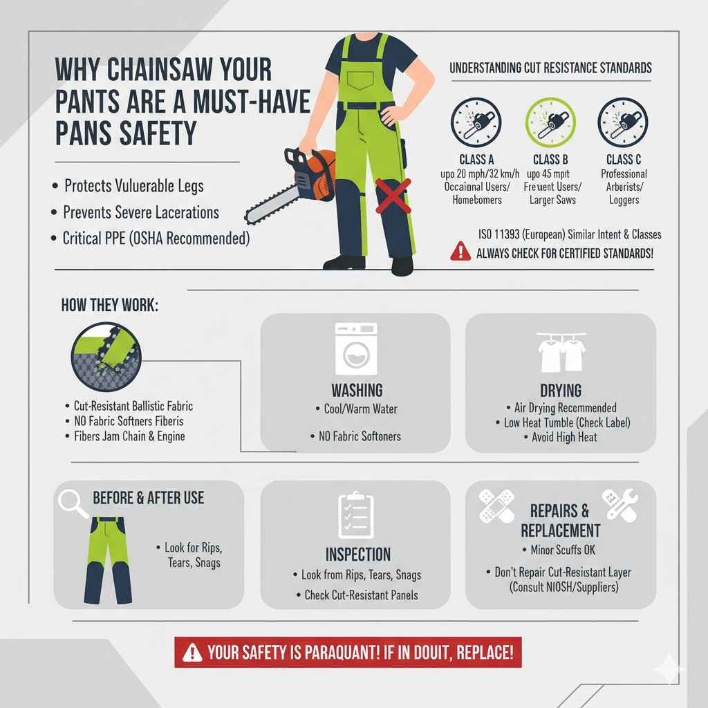 Caring for Your Arborist Chainsaw Pants