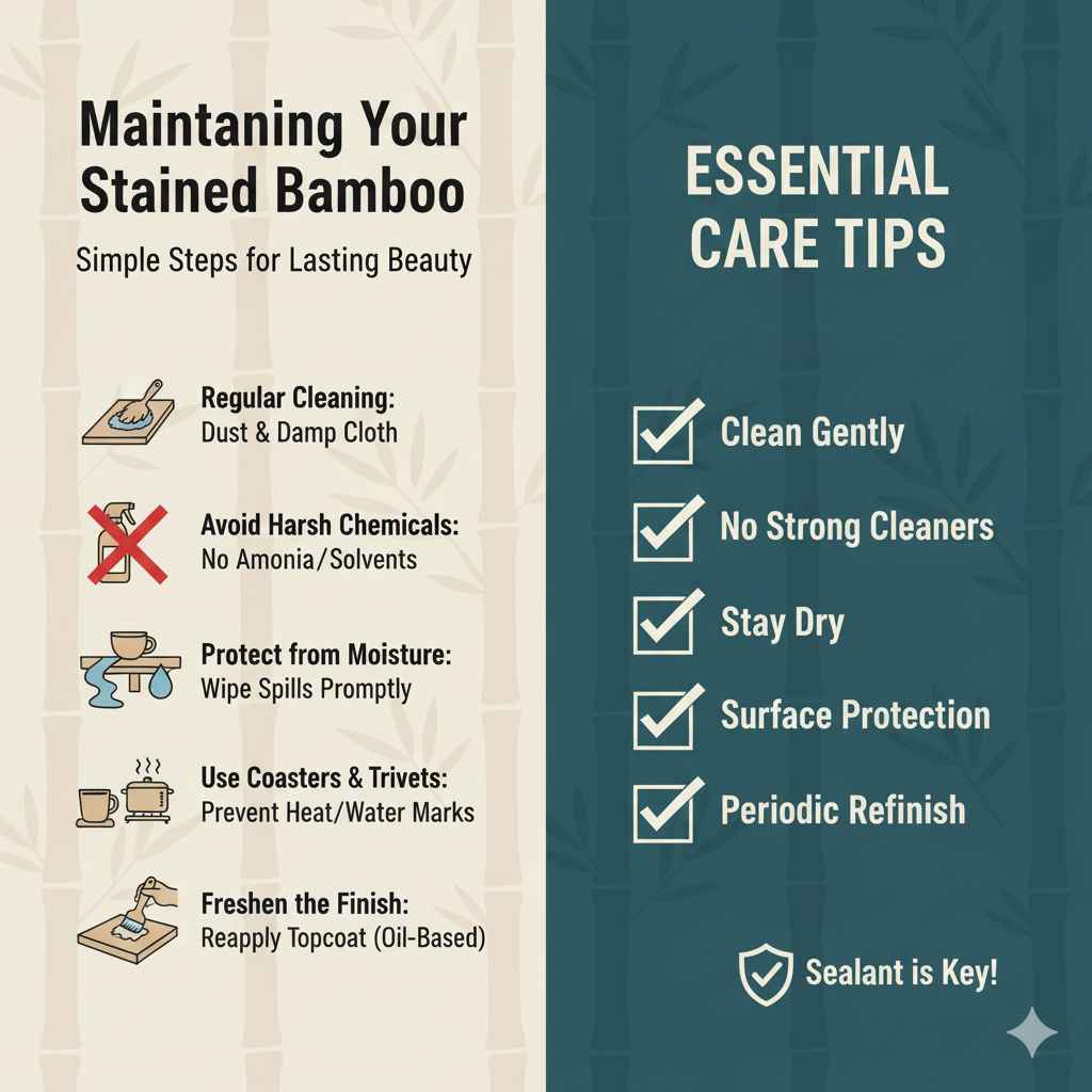 Maintaining Your Stained Bamboo