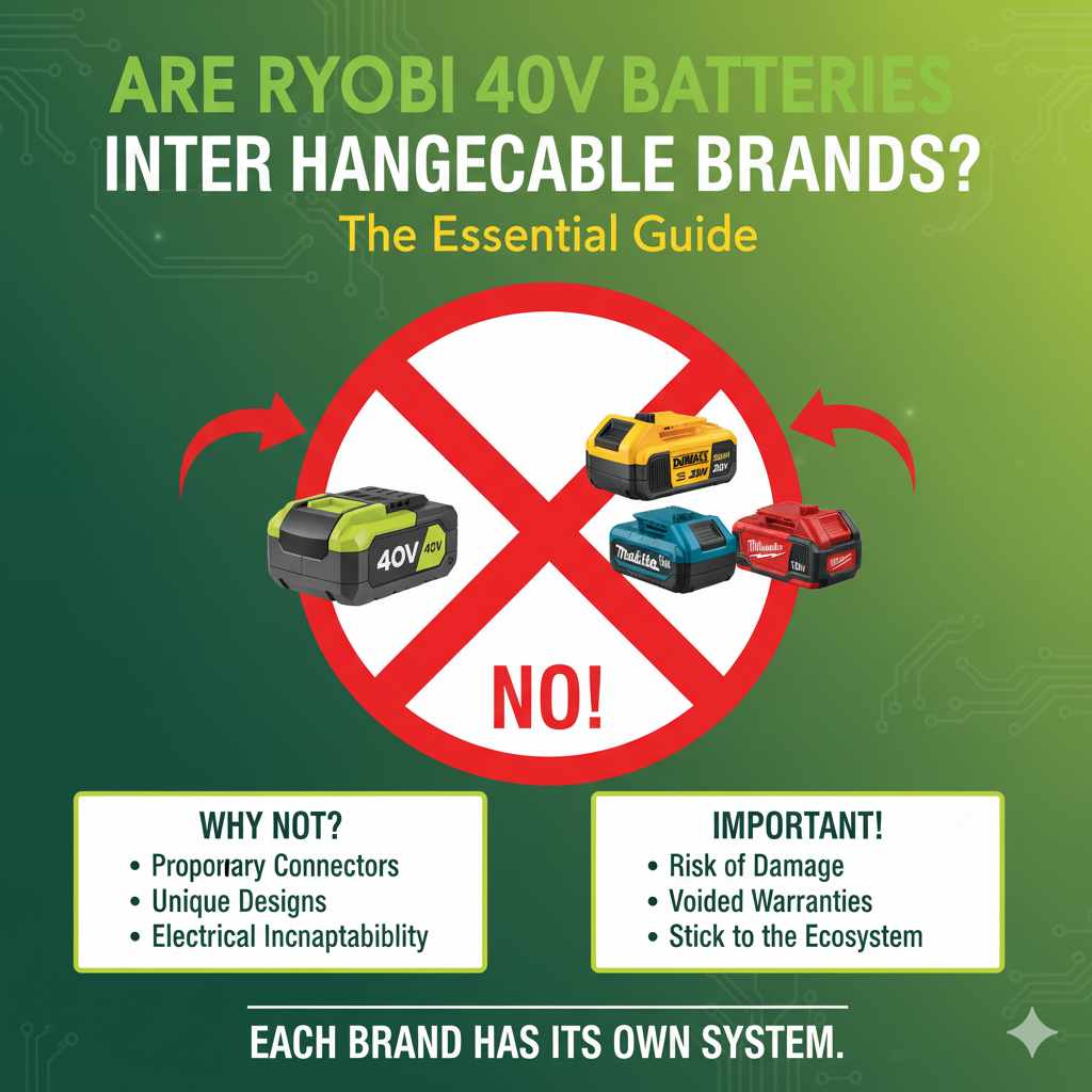 Are Ryobi 40V Batteries Interchangeable with Other Brands?