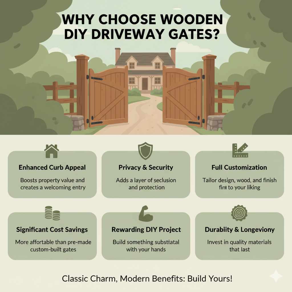 Why Choose Wooden DIY Driveway Gates