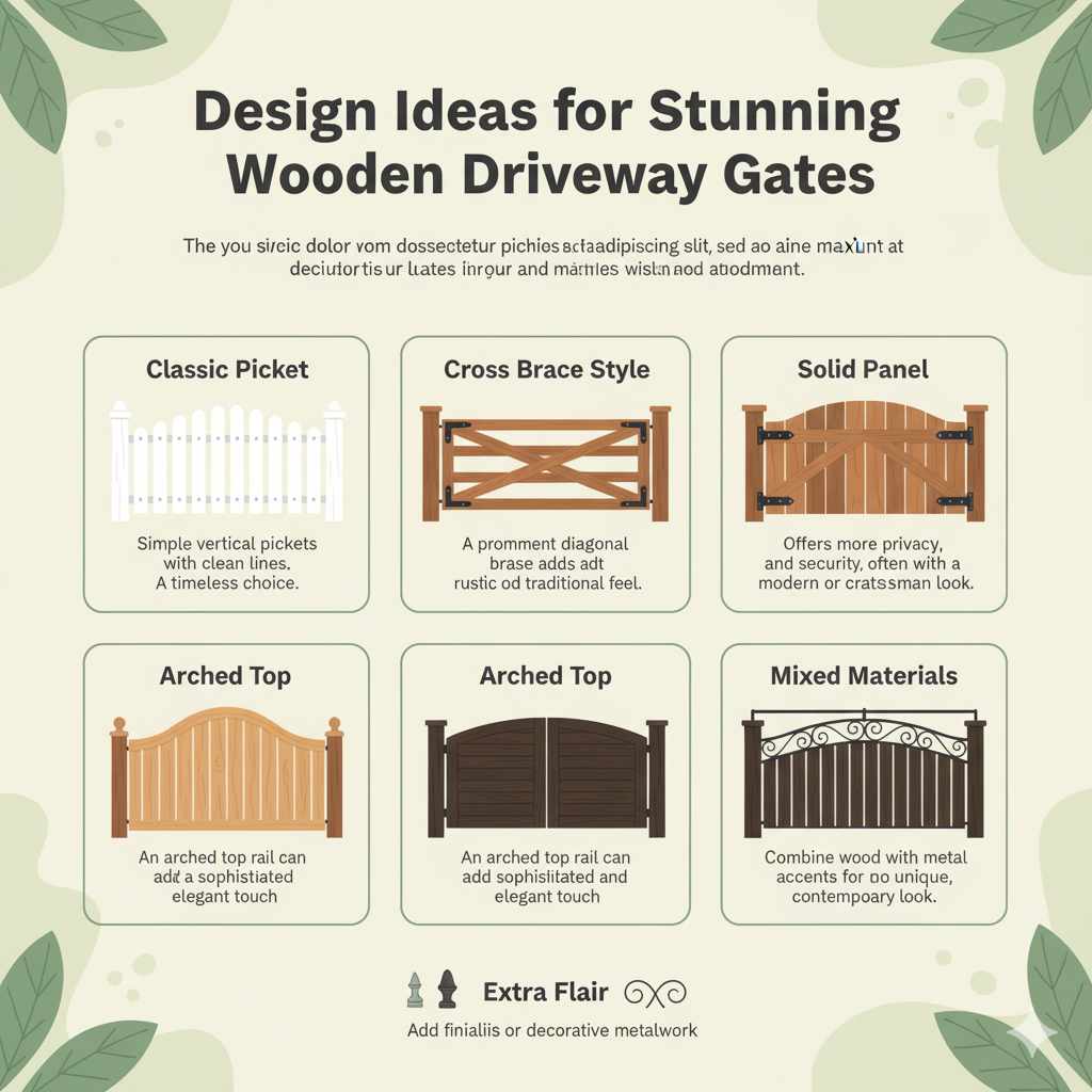 Design Ideas for Stunning Wooden Driveway Gates