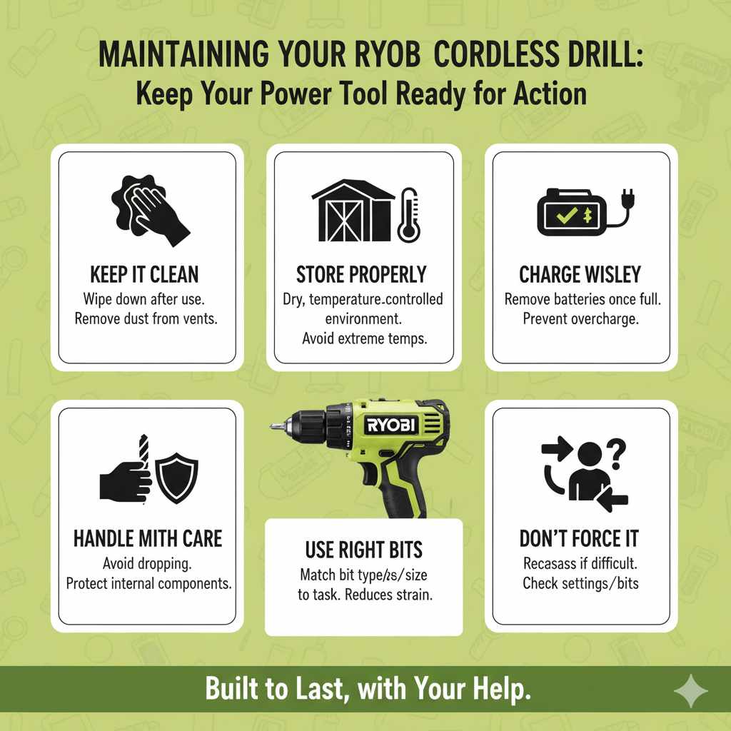 Maintaining Your Ryobi Cordless Drill