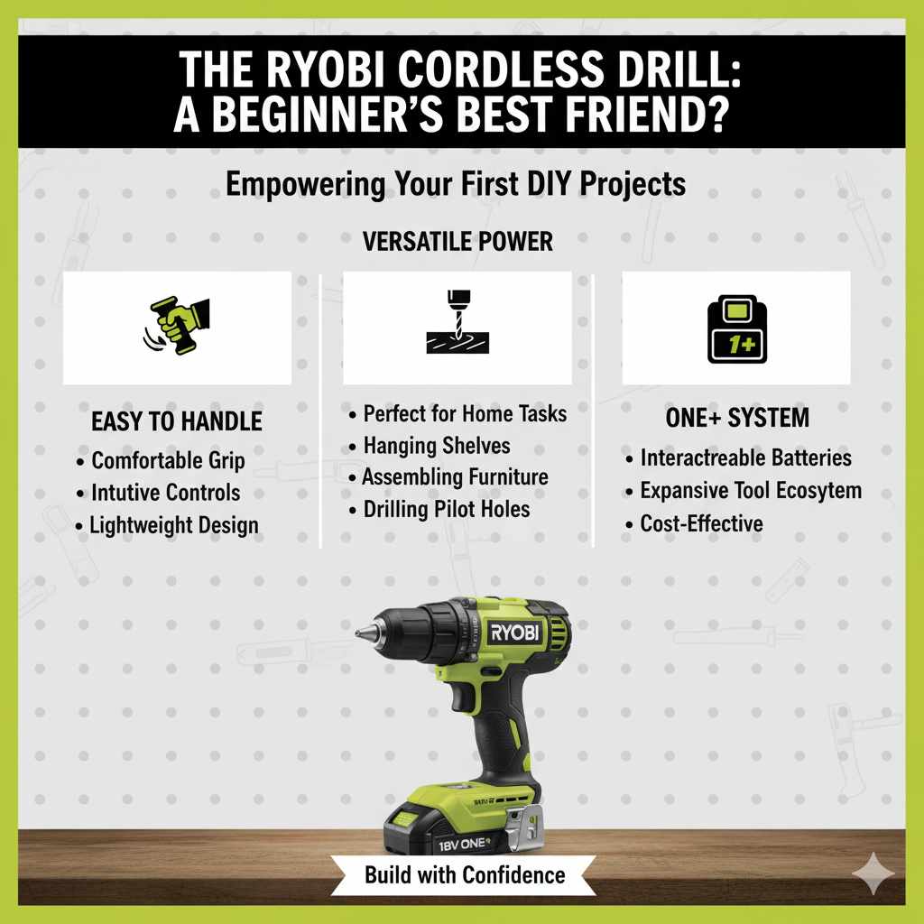 The Ryobi Cordless Drill