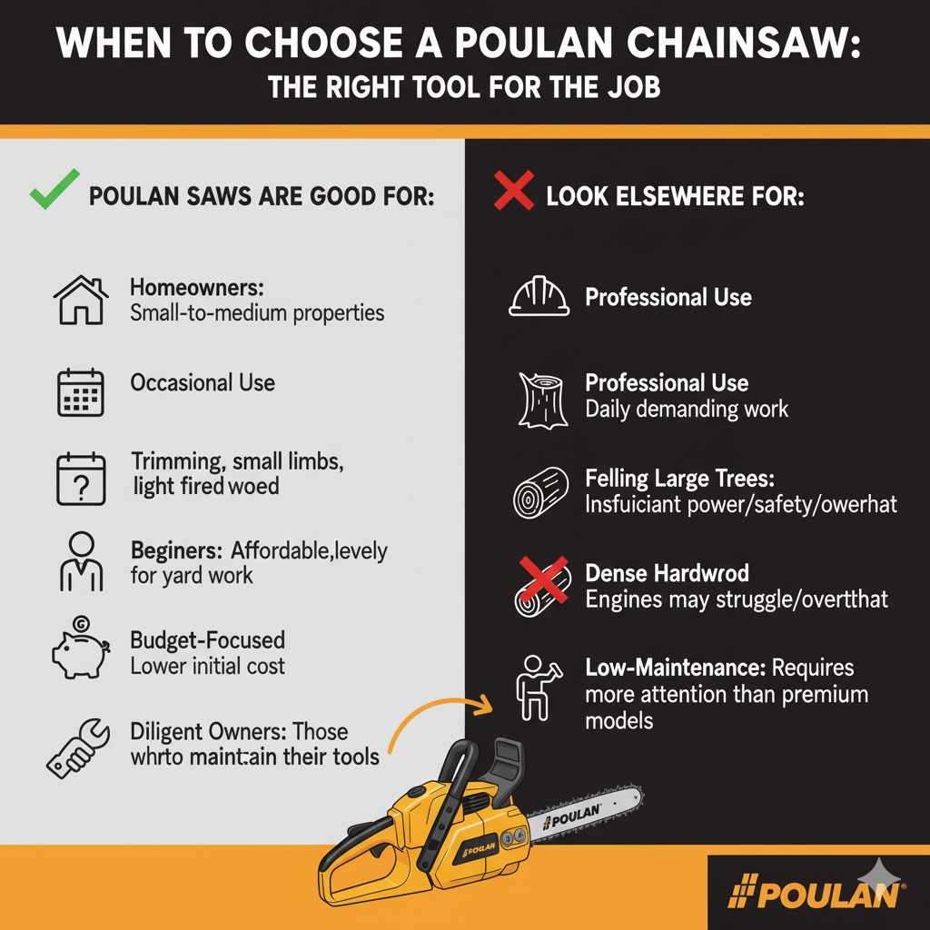 When to Choose a Poulan Chainsaw