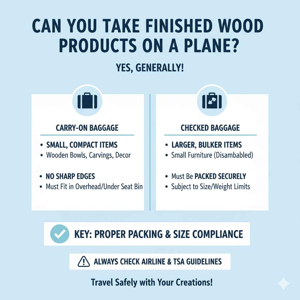Can You Take Finished Wood Products on a Plane?