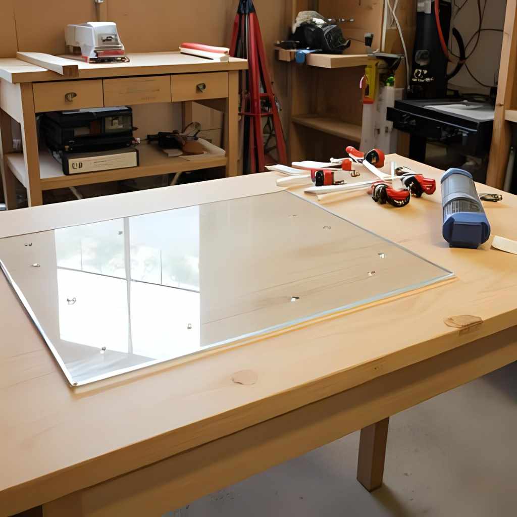Gather Your Tools and Materials for Gluing Plexiglass to Wood