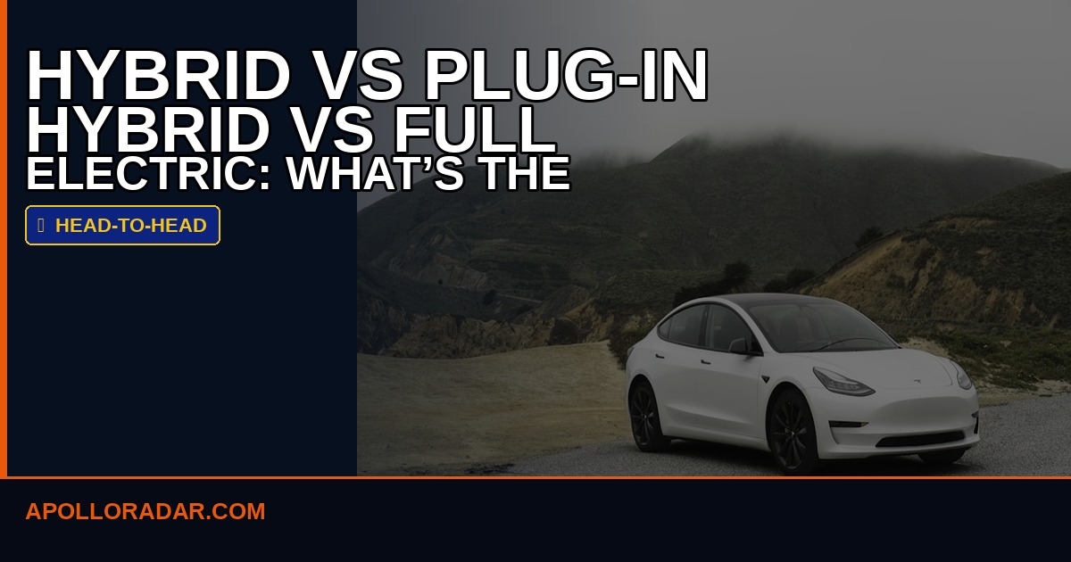 Hybrid vs Plug-In Hybrid vs Full Electric: Which Is Right for You in 2026?